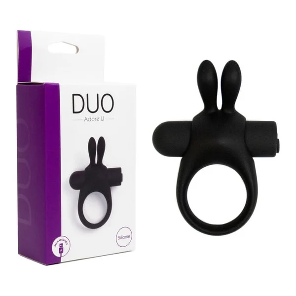 Vibrating Erection Ring - Adore U Duo - Rabbit