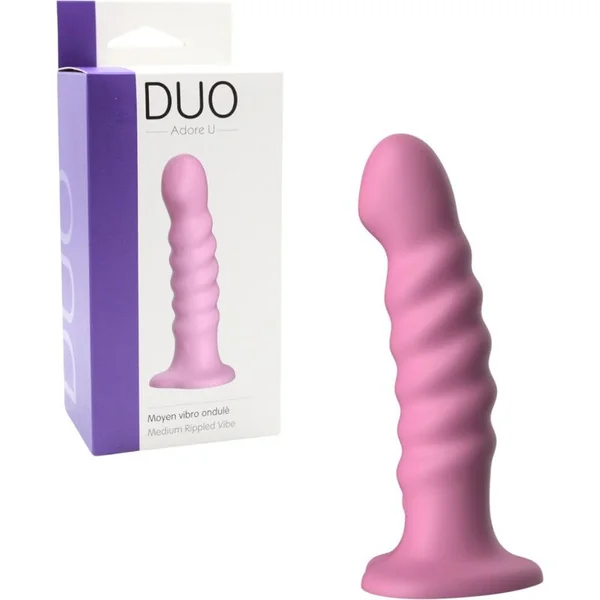 Vibrator - Duo Medium Vibro Corrugated | 10 Vibrations & Compatible Harness