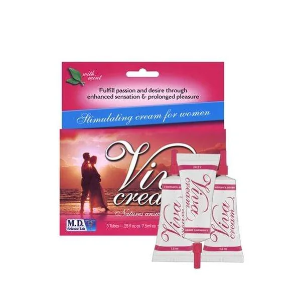 Viva Cream 3 Tubes 7.5ml Each Mint Flavor