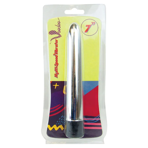 Voodoo Multi Speed Classic Vibrator - Silver 7"