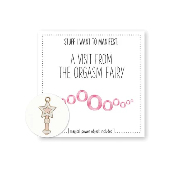 Warm Human A Visit From The Orgasm Fairy Mini Card & Charm