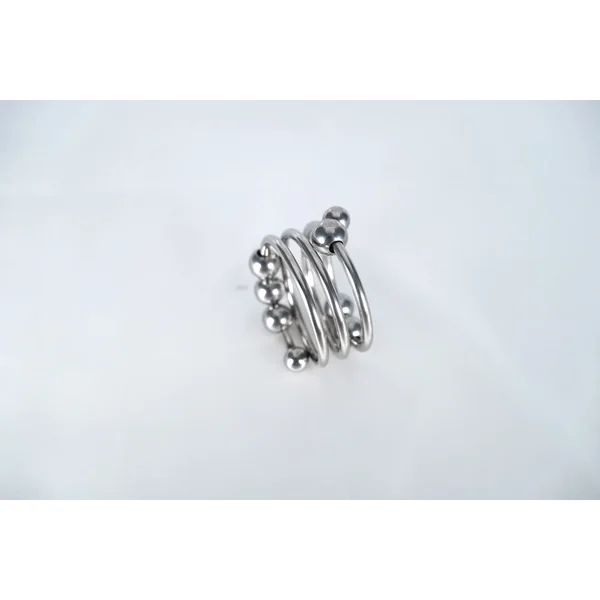 Wavy Penis Ring With 8 Beads