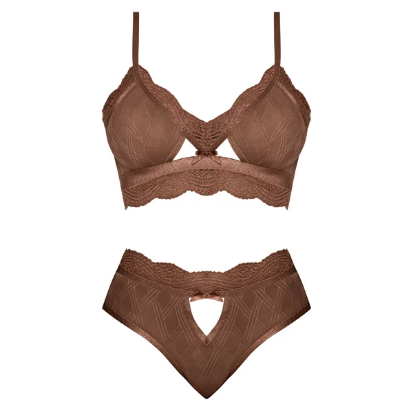 (WD) CARAMEL KISS BRALETTE & G PANTY CARAMEL L/XL