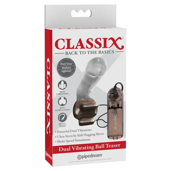 (WD) CLASSIX DUAL VIBRATING BA TEASER SMOKE