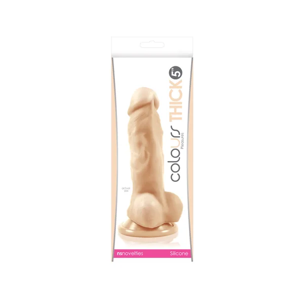 (WD) COLOURS PLEASURES THICK 5 DILDO WHITE