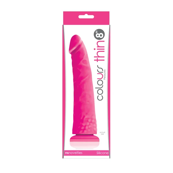 (WD) COLOURS PLEASURES THIN 8I DILDO PINK