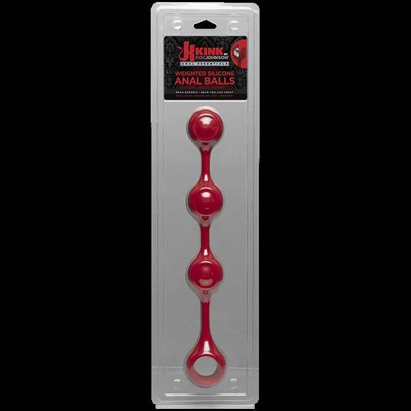 (WD) KINK WEIGHTED SILICONE AN BALLS RED