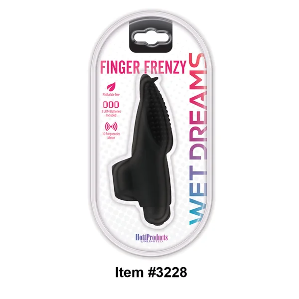 WET DREAMS FINGER FRENZY FINGER PLAY VIBE BLACK