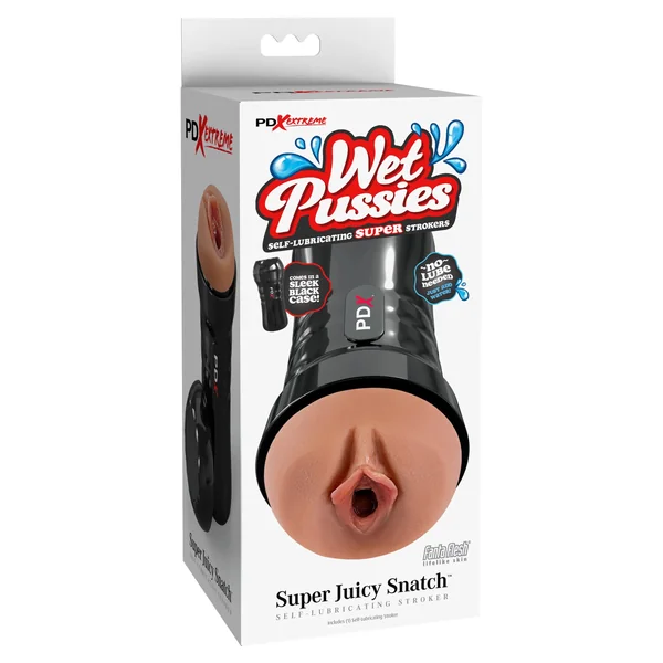 Wet Pussies - Super Juicy Snatch Self-Lubricating Stroker - Brown