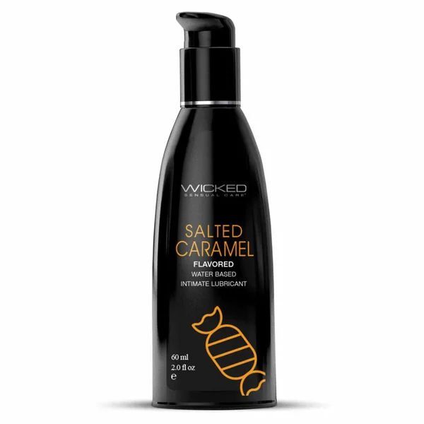 Wicked Aqua Flavoured Water-Based Lubricant - Salted Caramel