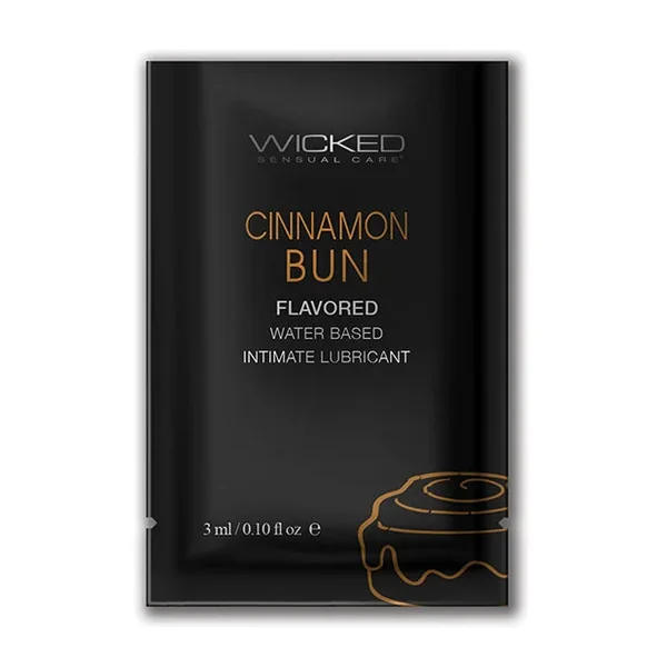 Wicked Sensual Care Aqua Waterbased Lubricant – .1 oz Cinnamon Bun