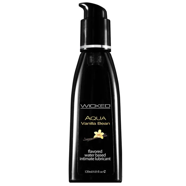 Wicked Sensual Care Aqua Waterbased Lubricant - 4 Oz Vanilla Bean