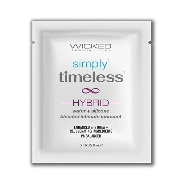 Wicked Sensual Care Simply Timeless Hybrid Water & Silicone Lubricant – .2 oz