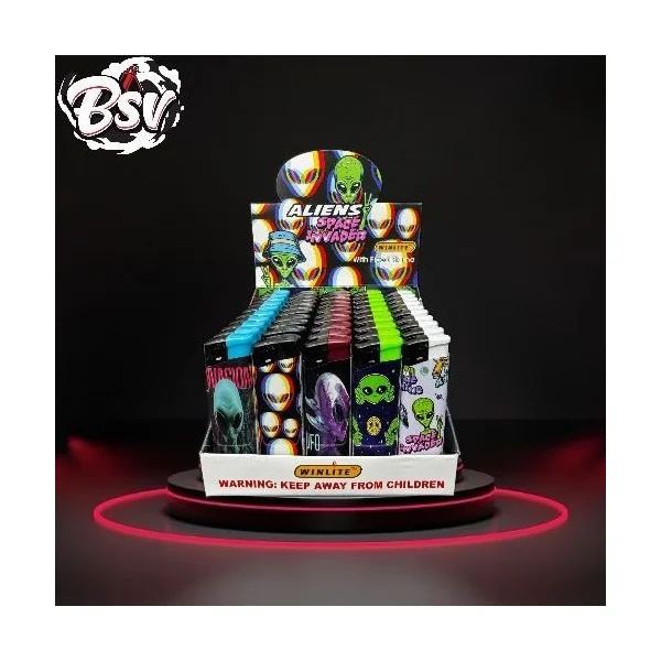 Winlite Alien Fix-Flame Electro Disposable Lighters 50ct
