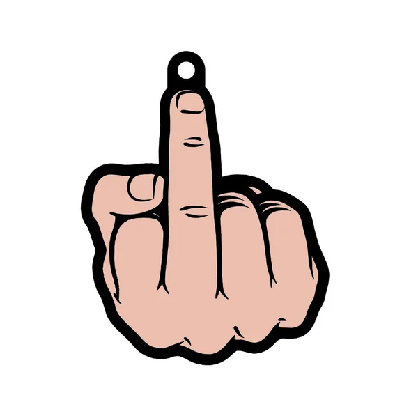 Wood Rocket Middle Finger Air Freshener