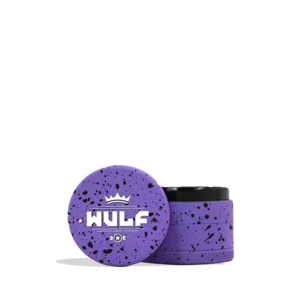 Wulf 4pc 50mm Spatter Grinder Purple/Black Splatter