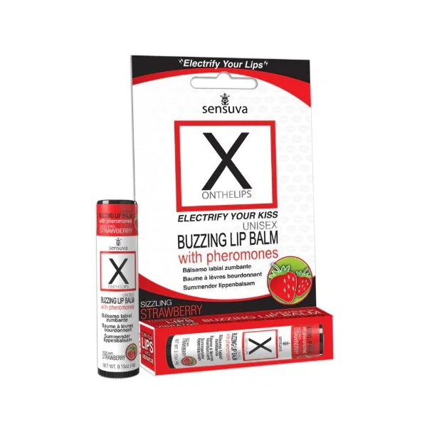 X ON THE LIPS BUZZING LIP BALM SIZZLING STRAWBERRY