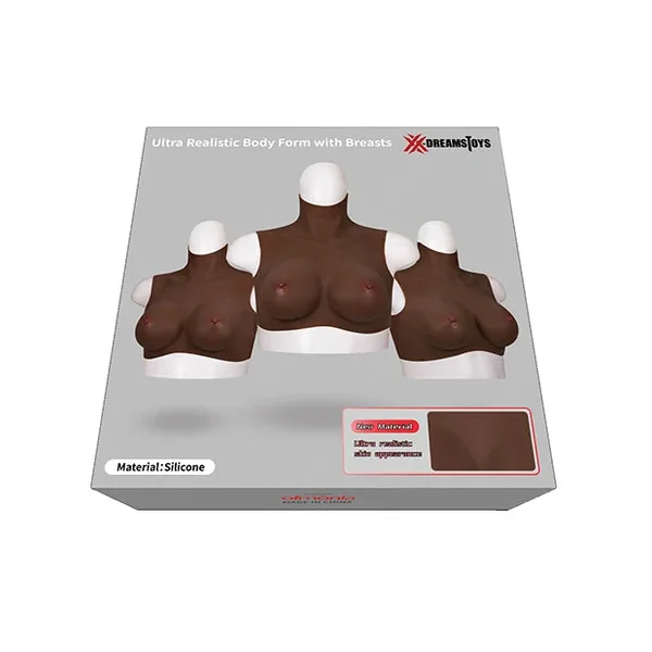 XX-DREAMTOYS Ultra Realistic D Cup Breast Form Medium – Black