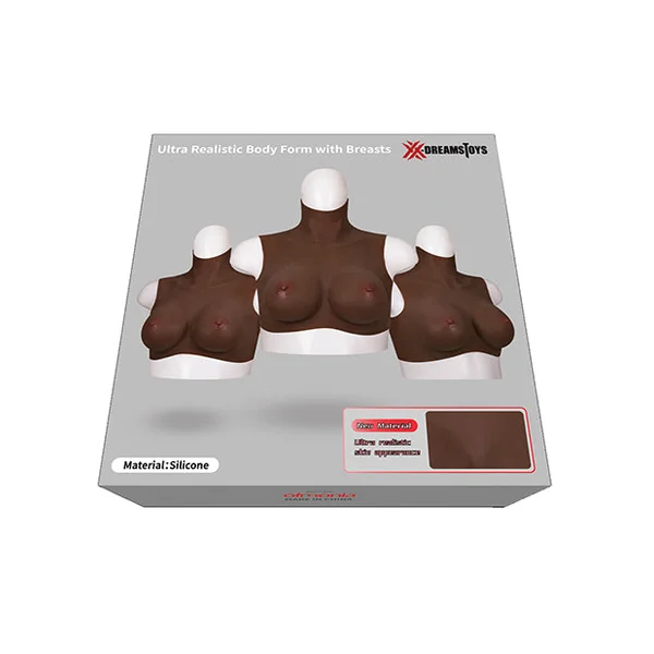 XX-DREAMTOYS Ultra Realistic E Cup Breast Form Large - Black