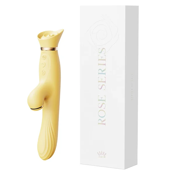 Zalo Rose Rabbit Vibrator - Lemon Yellow