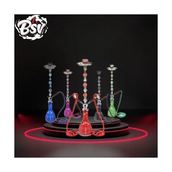 Zebra Star Hookah 1-Hose Blue