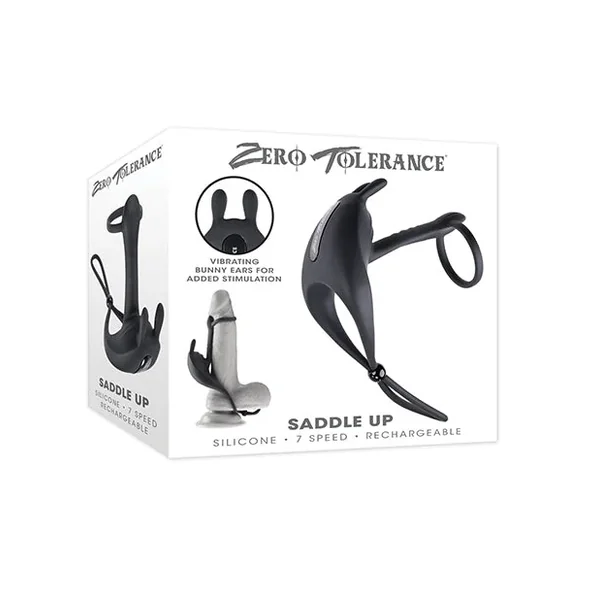 Zero Tolerance Saddle Up Cock & Ball Vibrator – Black