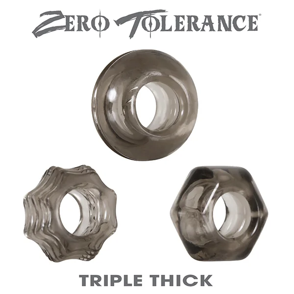 ZERO TOLERANCE TRIPLE THICK COCK RING TRIO