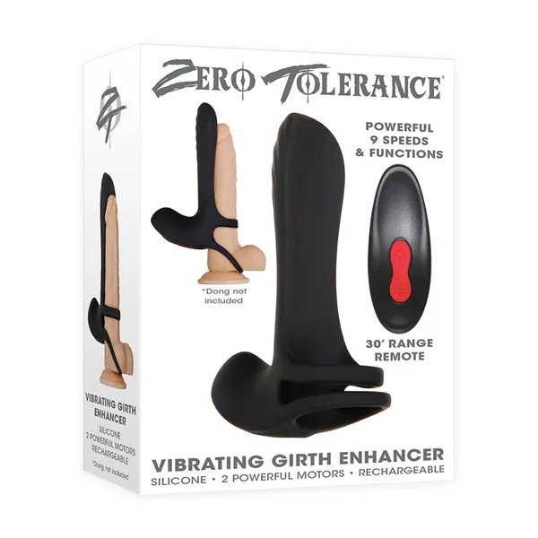 Zero Tolerance Vibrating Girth Enhancer – Black USB Rechargeable Sleeve with Wireless Remote