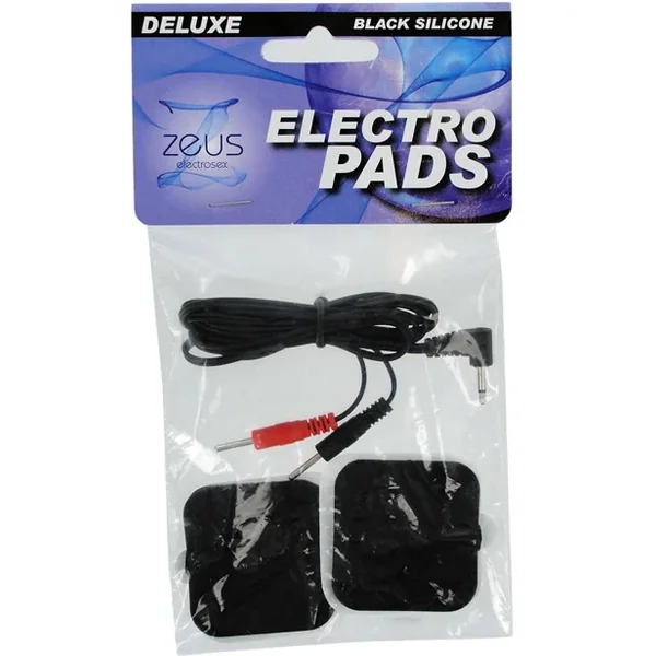 Zeus Electrosex Black Adhesive Silicone Pads (2 Pack)
