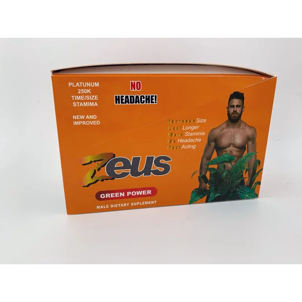 Zeus Green Power Male Sexual Enhancement 24 Count Display