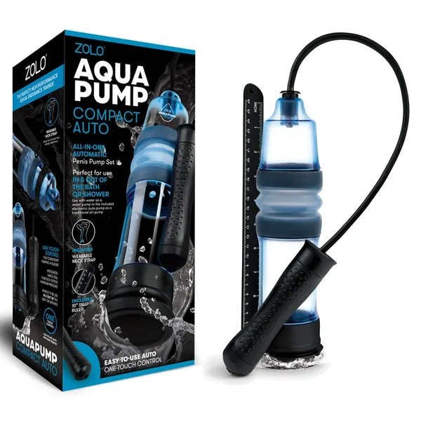 Zolo Aquapump Compact Auto – Blue Auto Water Penis Pump