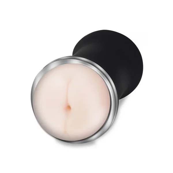 Zolo DP Stroker Discreet Double Entry Textured Masturbator Black