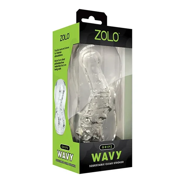 ZOLO Gripz Wavy Stroker – Clear