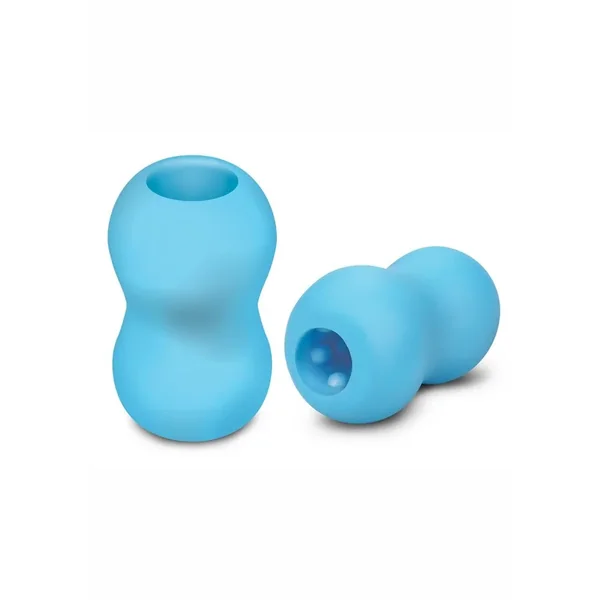 ZOLO Squeezable Mini Double Bubble Masturbator – Blue